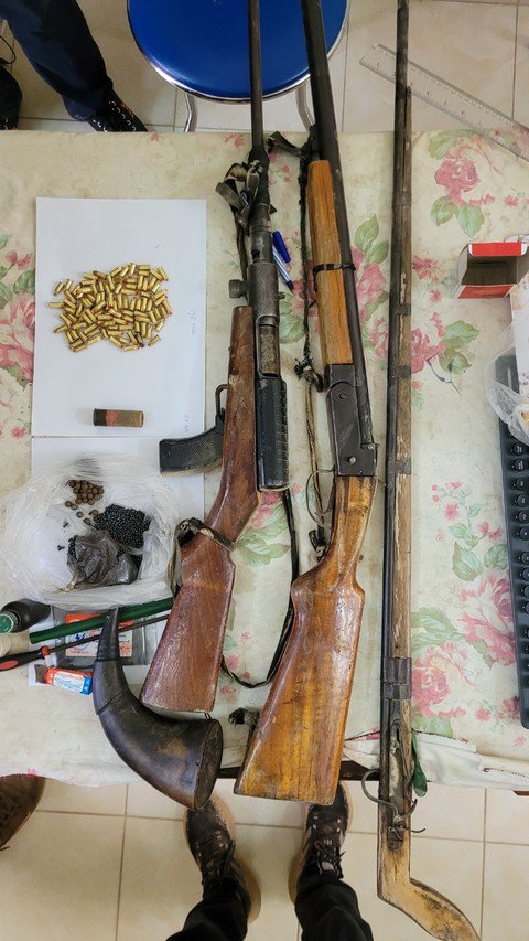 Số vũ khí thu giữ của Cứ A Nính