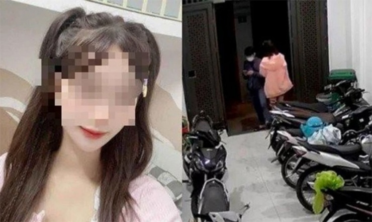 Nạn nhân Thùy Linh và chung cư mini nơi cô bị sát hại.