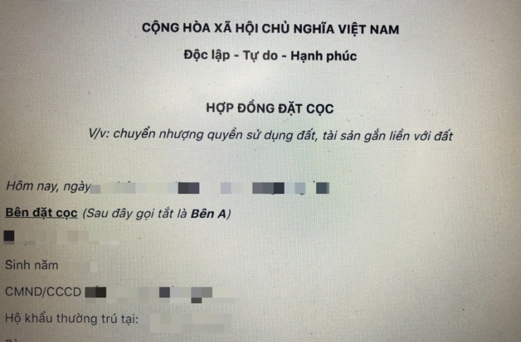 Hợp đồng đặt cọc không ghi nội dung thỏa thuận về việc bà C vay được tiền thì mới thực hiện hợp đồng chuyển nhượng